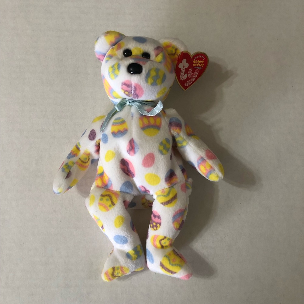 Ty Original Beanie Babies EGGS 2004 Retired Easter Bear stuffed plushie toy